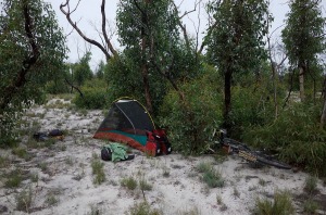 Camp in Little Desert